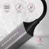 AXAGON USB 3.2 Gen 1 Type-A a Gigabit Ethernet Adaptador ADE-TR — 10/100/1000 Mbps, Metal gris titanio, 5000 Mbit/s
