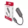 AXAGON USB 3.2 Gen 1 Type-A a Gigabit Ethernet Adaptador ADE-TR — 10/100/1000 Mbps, Metal gris titanio, 5000 Mbit/s