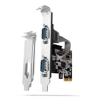 Axagon PCEA-S2N PCIe - 2x serie Schn. 250 kbps Adaptador con SP & LP