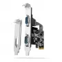 Axagon PCEA-S2N PCIe - 2x serie Schn. 250 kbps Adaptador con SP & LP