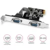 Axagon PCEA-S2N PCIe - 2x serie Schn. 250 kbps Adaptador con SP & LP