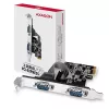 Axagon PCEA-S2N PCIe - 2x serie Schn. 250 kbps Adaptador con SP & LP