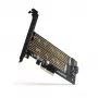 Axagon PCEM2-D PCIe x4 - Adaptador de ranura M.2 NVMe M-Key + SATA B-Key con SP & LP
