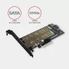 Axagon PCEM2-D PCIe x4 - Adaptador de ranura M.2 NVMe M-Key + SATA B-Key con SP & LP