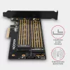 Axagon PCEM2-D PCIe x4 - Adaptador de ranura M.2 NVMe M-Key + SATA B-Key con SP & LP