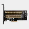 Axagon PCEM2-D PCIe x4 - Adaptador de ranura M.2 NVMe M-Key + SATA B-Key con SP & LP