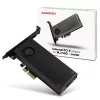 Axagon PCEM2-DC PCIe x4 - Adaptador de ranura M.2 NVMe M-Key + SATA B-Key con disipador, SP & LP