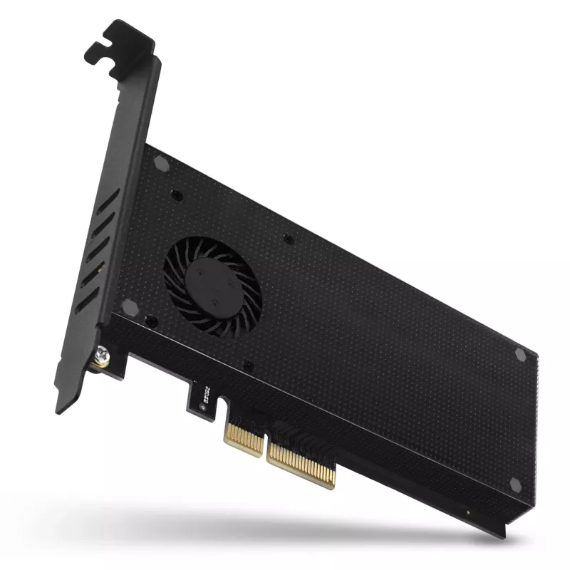 Axagon PCEM2-DC PCIe x4 - Adaptador de ranura M.2 NVMe M-Key + SATA B-Key con disipador, SP & LP