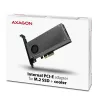 Axagon PCEM2-DC PCIe x4 - Adaptador de ranura M.2 NVMe M-Key + SATA B-Key con disipador, SP & LP