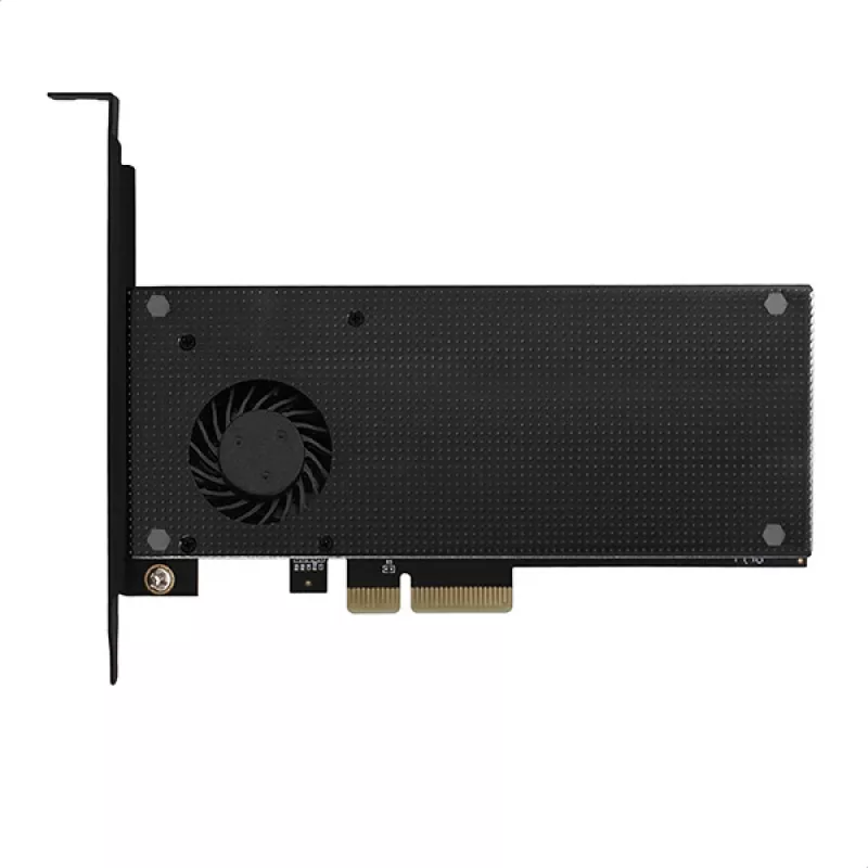 Axagon PCEM2-DC PCIe x4 - Adaptador de ranura M.2 NVMe M-Key + SATA B-Key con disipador, SP & LP
