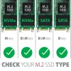 Axagon PCEM2-DC PCIe x4 - Adaptador de ranura M.2 NVMe M-Key + SATA B-Key con disipador, SP & LP