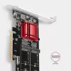 Axagon PCEM2-ND PCIe x8 - Adaptador de doble ranura M.2 NVMe M-Key, RAID, Dataswitch, con SP & LP