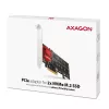 Axagon PCEM2-ND PCIe x8 - Adaptador de doble ranura M.2 NVMe M-Key, RAID, Dataswitch, con SP & LP