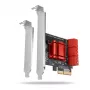 Tarjeta de interfaz AXAGON PCES-SA6 — PCIe a SATA (ASM1166), 6 Gbit/s, full-height/low-profile, interna