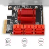 Tarjeta de interfaz AXAGON PCES-SA6 — PCIe a SATA (ASM1166), 6 Gbit/s, full-height/low-profile, interna