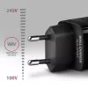 Axagon ACU-DPQ65 Cargador de pared GaN 65W, 3 puertos (USB-A + Dual-USB-C), PD3.0/QC4+/PPS/Apple