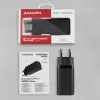 Axagon ACU-DPQ65 Cargador de pared GaN 65W, 3 puertos (USB-A + Dual-USB-C), PD3.0/QC4+/PPS/Apple