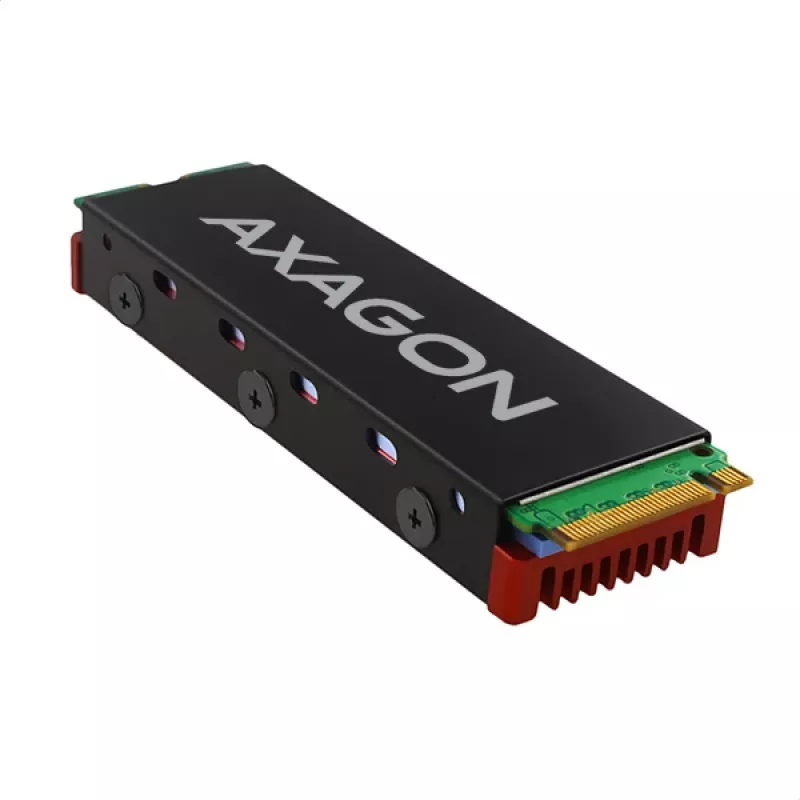 Axagon CRL-M2 Disipador pasivo de aluminio para todas las SSD M.2, tamaño 2280, 12 mm de alto.
