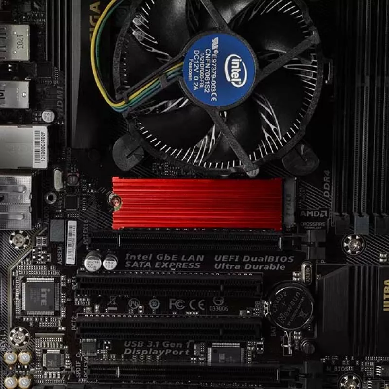 Axagon CRL-M2 Disipador pasivo de aluminio para todas las SSD M.2, tamaño 2280, 12 mm de alto.