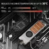Axagon CLR-M2FAN Disipador de cobre con ventilador para unidades M.2-SSD de una y dos caras, tamaño 2280, altura 13 mm.