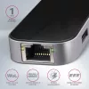 Axagon HMC-6GL Hub USB 3.2 Gen 1, 3x USB-A, HDMI 4K/30Hz, RJ-45, PD 100W, cable USB-C de 20 cm