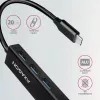 Hub USB-C Axagon HMC-GL3A 3x USB-A Gbit-LAN negro