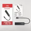 Hub USB-C Axagon HMC-GL3A 3x USB-A Gbit-LAN negro