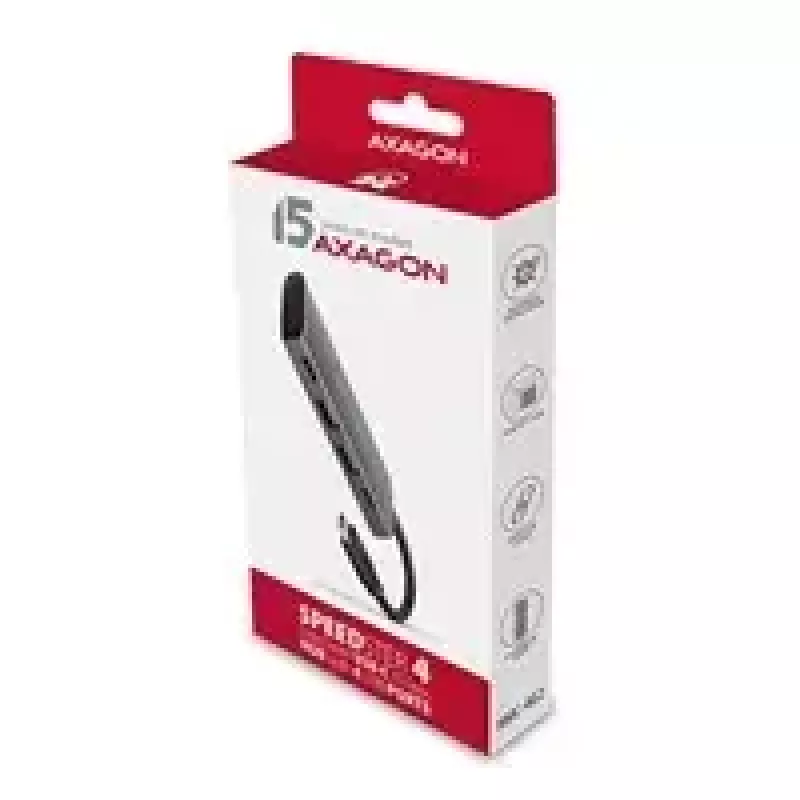 AXAGON HMC-4G2, Hub USB-C 3.2 Gen 2 10 Gb/s, puertos 2x USB-A + 2x USB-C, cable USB-C 13cm