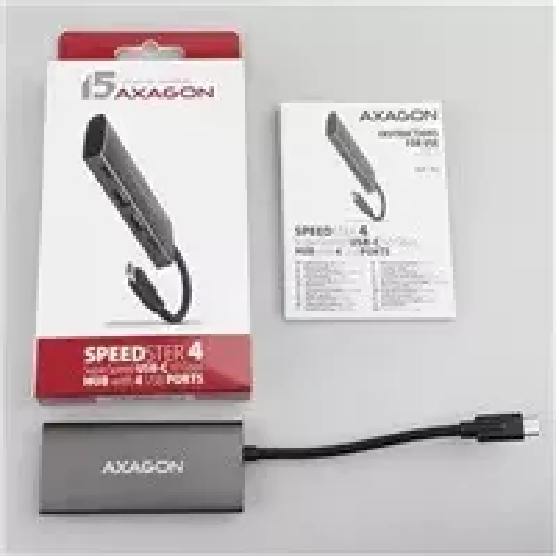 AXAGON HMC-4G2, Hub USB-C 3.2 Gen 2 10 Gb/s, puertos 2x USB-A + 2x USB-C, cable USB-C 13cm