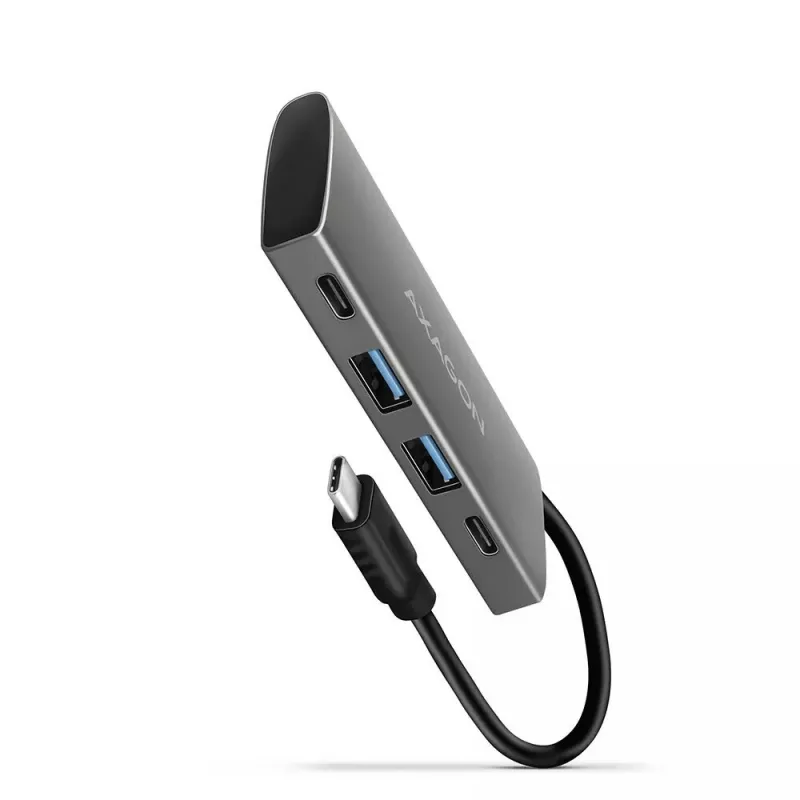 AXAGON HMC-4G2, Hub USB-C 3.2 Gen 2 10 Gb/s, puertos 2x USB-A + 2x USB-C, cable USB-C 13cm