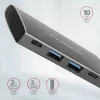 AXAGON HMC-4G2, Hub USB-C 3.2 Gen 2 10 Gb/s, puertos 2x USB-A + 2x USB-C, cable USB-C 13cm