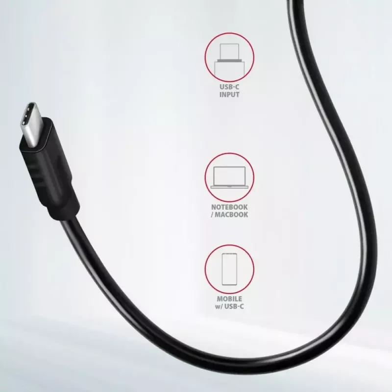 AXAGON HMC-4G2, Hub USB-C 3.2 Gen 2 10 Gb/s, puertos 2x USB-A + 2x USB-C, cable USB-C 13cm