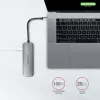 Axagon HMC-5 Hub USB 3.2 Gen 1, 2x USB-A, HDMI, SD/microSD, PD 100W, cable USB-C de 20 cm