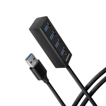 Axagon HUE-M1AL Mini-hub 4x USB 3.2 Gen 1, metal, cable USB-A de 1,2 m