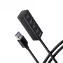 Axagon HUE-M1AL Mini-hub 4x USB 3.2 Gen 1, metal, cable USB-A de 1,2 m