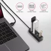 Axagon HUE-M1AL Mini-hub 4x USB 3.2 Gen 1, metal, cable USB-A de 1,2 m