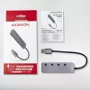 Axagon HUE-MSA Superspeed USB-A Switch Hub 4x USB 3.0 activo - 20cm negro USB 3.2 Gen 1 (3.1 Gen 1) Type-A 5000 Mbit/s gris
