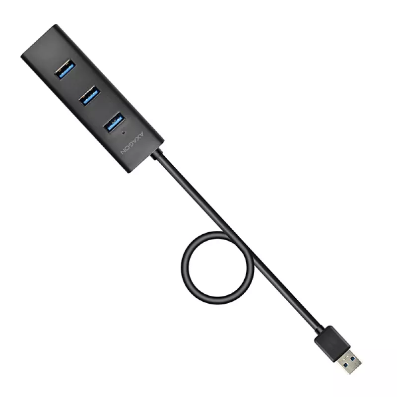 Axagon HUE-S2BL Hub de carga 4x USB 3.0 con cable de 1,2 m, alimentación por Micro-USB