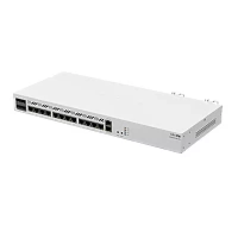 Router con cable MikroTik CCR2116-12G-4S+ — 13x Gigabit RJ-45, 4x SFP+, 2000 MHz, DDR4, blanco