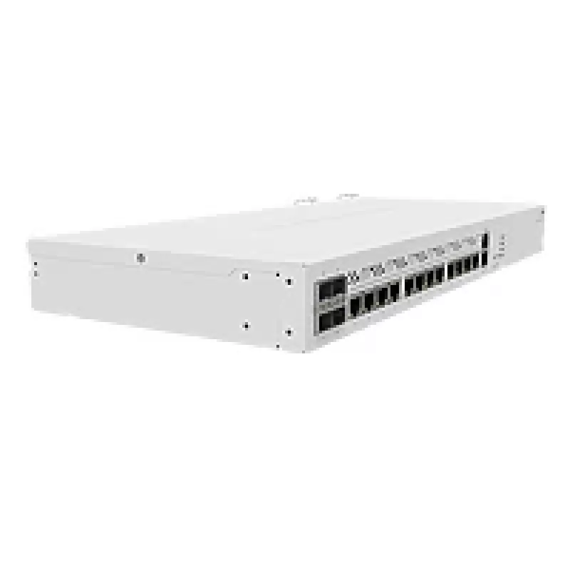 Router con cable MikroTik CCR2116-12G-4S+ — 13x Gigabit RJ-45, 4x SFP+, 2000 MHz, DDR4, blanco