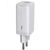 IBOX Cargador portátil ILUC65W, 65W, 2x USB-C + 1x USB-A, blanco, cable de 1,5 m