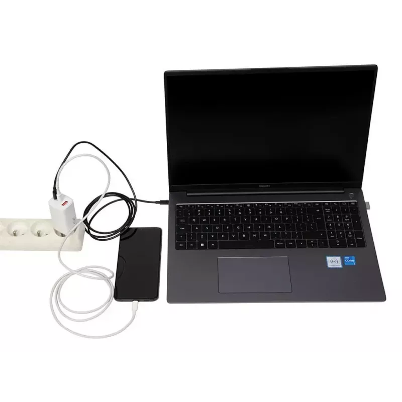 IBOX Cargador portátil ILUC65W, 65W, 2x USB-C + 1x USB-A, blanco, cable de 1,5 m
