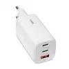 IBOX Cargador portátil ILUC65W, 65W, 2x USB-C + 1x USB-A, blanco, cable de 1,5 m