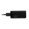 Cargador de CA para dispositivos móviles IBOX ILUC65B — 65 W, 3x USB (2x USB‑A Gen1, 1x USB‑C), negro, 100–240 V