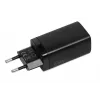 Cargador de CA para dispositivos móviles IBOX ILUC65B — 65 W, 3x USB (2x USB‑A Gen1, 1x USB‑C), negro, 100–240 V