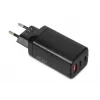 Cargador de CA para dispositivos móviles IBOX ILUC65B — 65 W, 3x USB (2x USB‑A Gen1, 1x USB‑C), negro, 100–240 V
