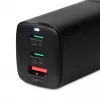 Cargador de CA para dispositivos móviles IBOX ILUC65B — 65 W, 3x USB (2x USB‑A Gen1, 1x USB‑C), negro, 100–240 V