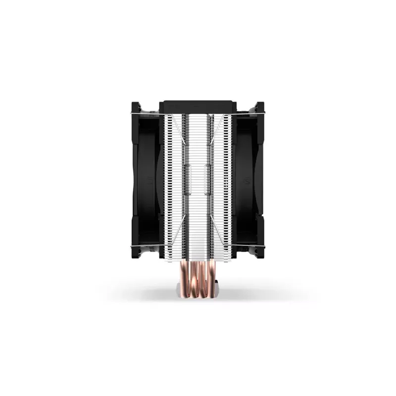 Ventilador de aire ENDORFY Fera 5 Dual Fan — 2 ventiladores PWM de 120 mm, 4 heatpipes, TDP 220 W, compatible con LGA 2011 y varios zócalos, negro