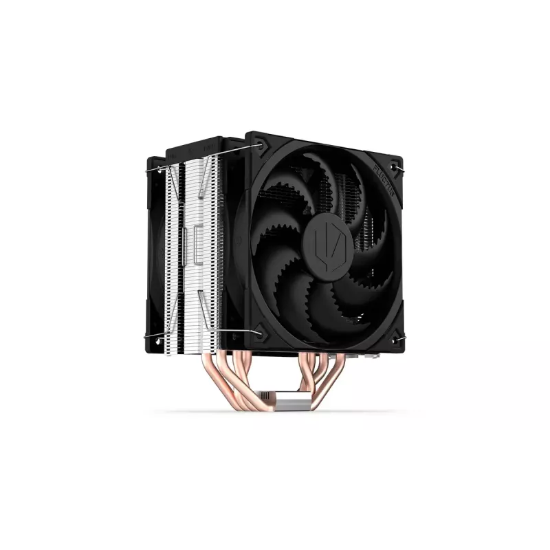 Ventilador de aire ENDORFY Fera 5 Dual Fan — 2 ventiladores PWM de 120 mm, 4 heatpipes, TDP 220 W, compatible con LGA 2011 y varios zócalos, negro