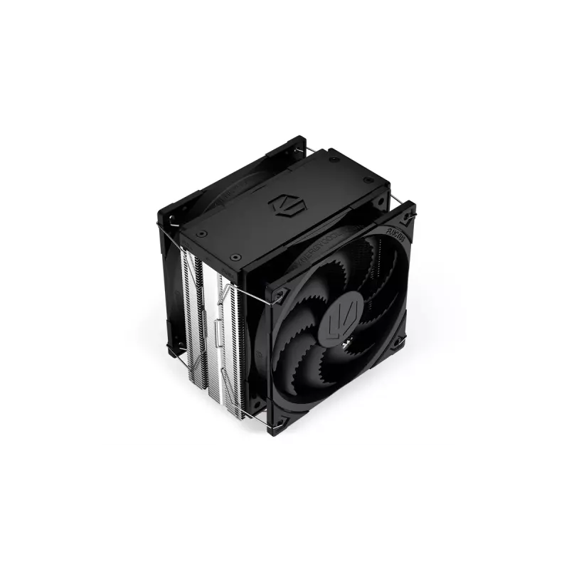 Ventilador de aire ENDORFY Fera 5 Dual Fan — 2 ventiladores PWM de 120 mm, 4 heatpipes, TDP 220 W, compatible con LGA 2011 y varios zócalos, negro